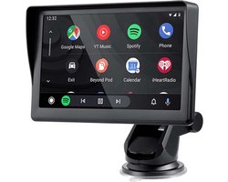 Navigatiesysteem 7 Inch Geschikt voor Apple CarPlay (Draadloos) en Android Auto - 2023 Model Autoradio - Touchscreen - Universeel Geschikt voor alle Auto's