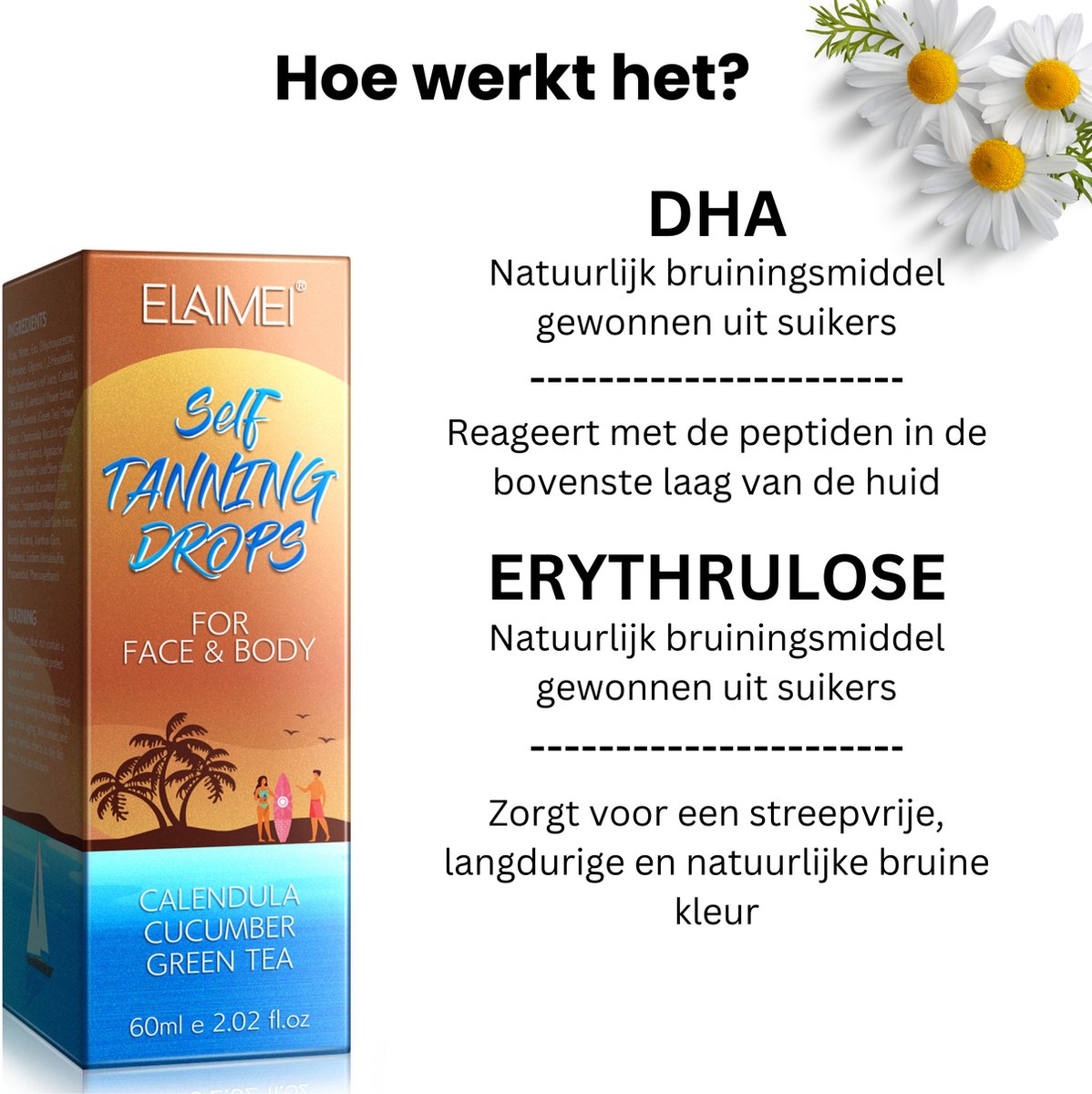 ELAIMEI® Self Tanning Drops 60 ml Magic Tan Drops Zelfbruiner
