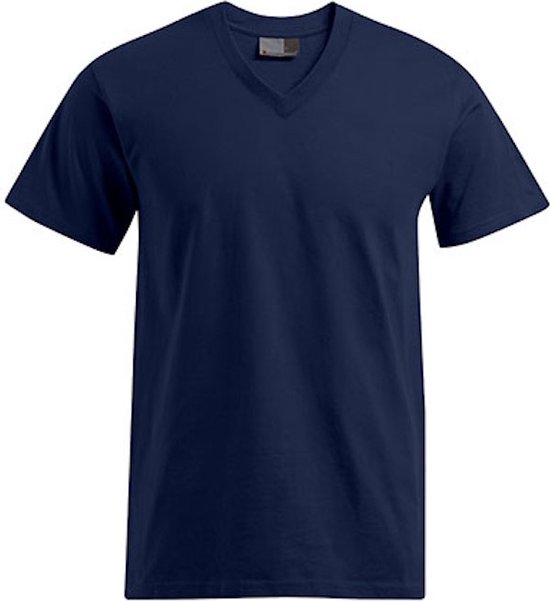 Herenshirt 'Premium V-neck' met korte mouwen Navy - 5XL