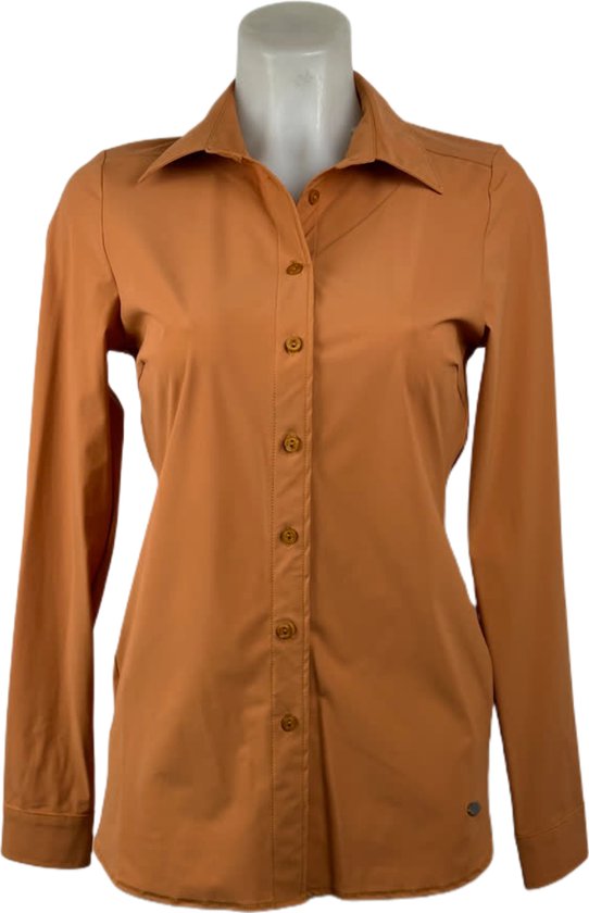 Angelle Milan - Vêtements de voyage pour femmes - Blouse décontractée Oranje - Respirante - Casual - Blouse durable - En 5 tailles - Taille M