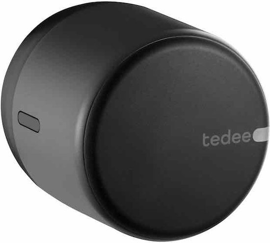 Tedee GO SET (Black) - Smartlock + WifiBridge - Koppel met Smart Home - Openen op afstand - Diameter 57mm - Tedee