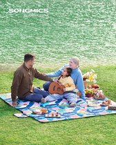 Picnic Blanket 200 x 150 cm Large Camping Blanket Park Garden Beach Waterproof Machine Washable Foldable Colourful Leaves