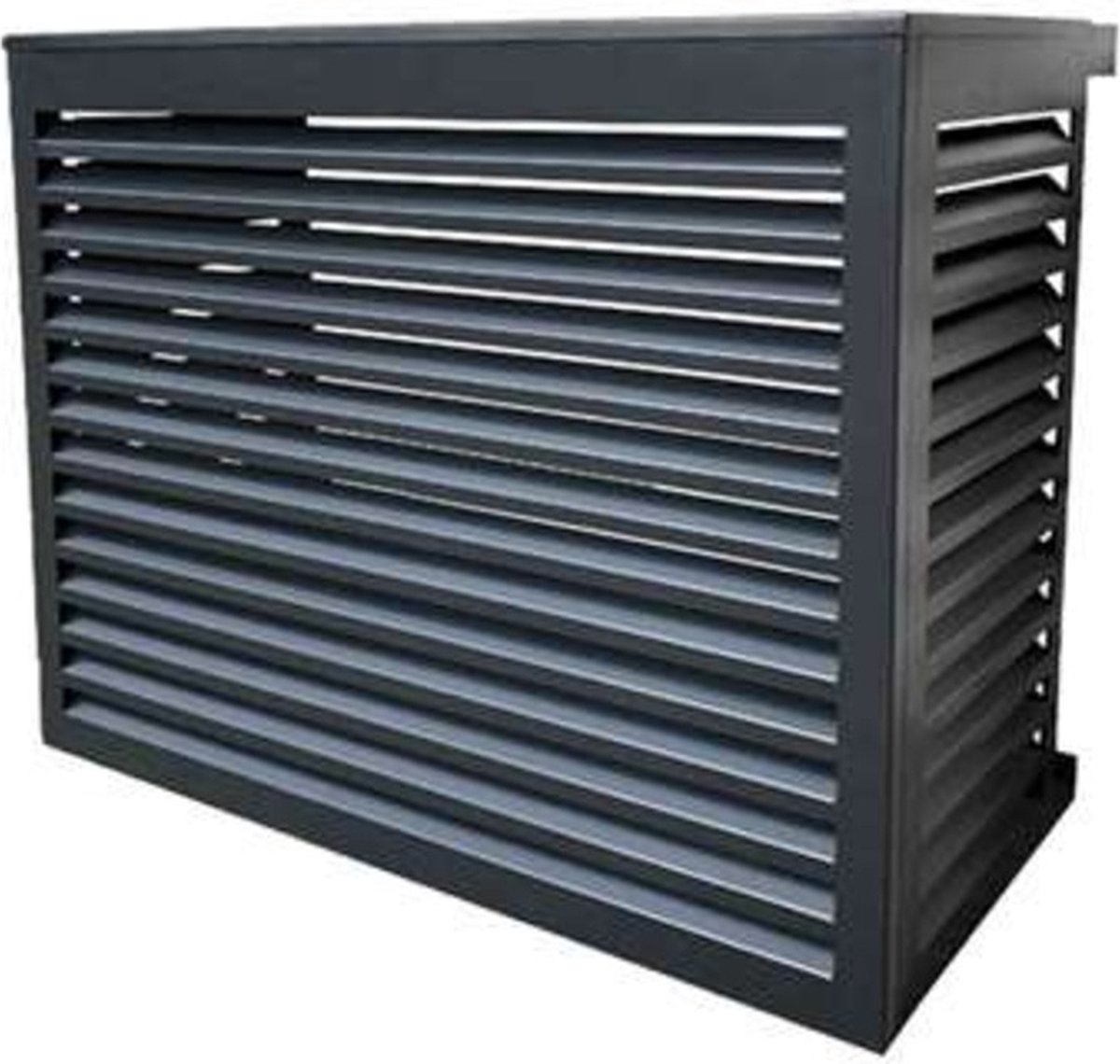 Alixo - Airco Omkasting Buitenunit - Warmtepomp Omkasting - ExtraLarge 135x81x121cm - Gelakt Aluminium - Geluidsdempende werking