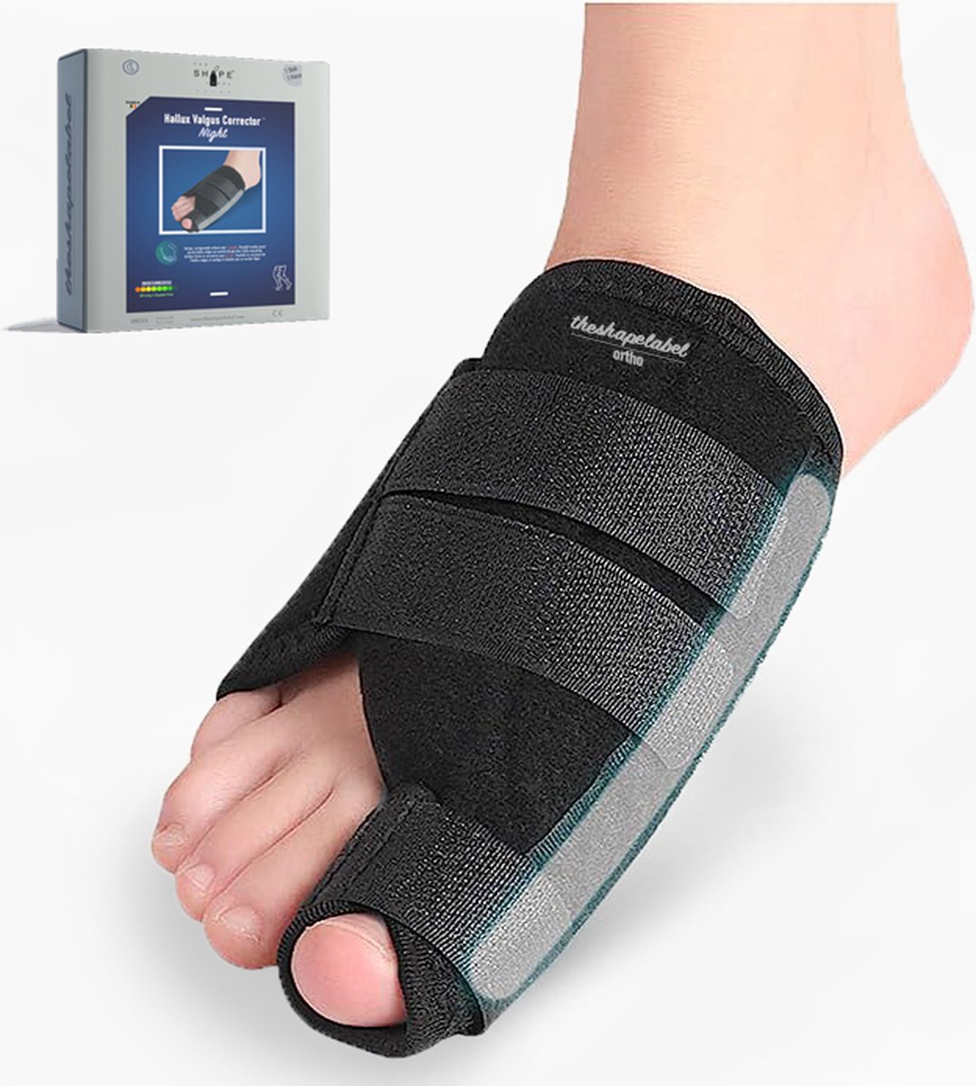 Goedkoopste The Shape Label™ - Hallux Valgus Nachtspalk - Links -Knobbel teen brace voor tijdens de nacht
