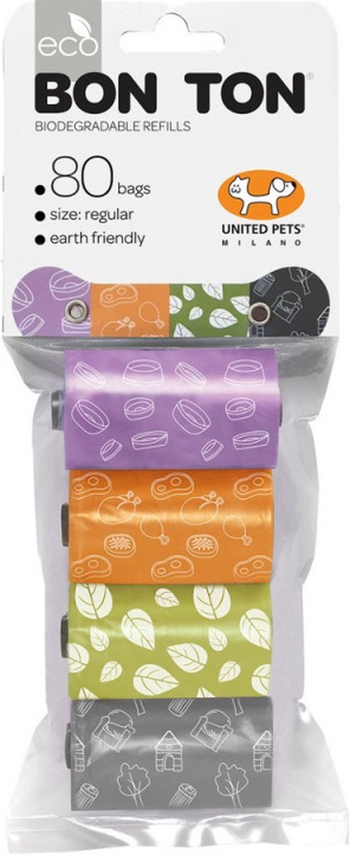 Sanitary bags United Pets Bon Ton Regular Dog Assorted colours (4 x 20 uds)