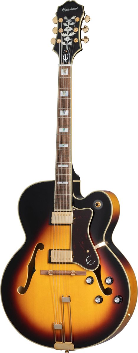 Epiphone Broadway Vintage Sunburst - Semi-akoestische gitaar