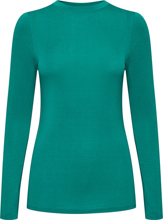ICHI - Dames longsleeve shirt Philuca - Cadmium green - Maat S