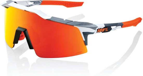 100% Speedcraft SL - Soft Tact Grey Camo - HiPER Red Multilayer Mirror Lens