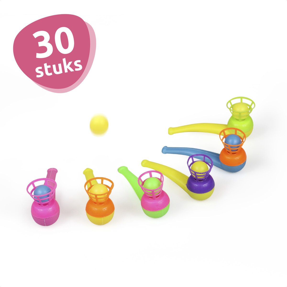 Isa's Friends® - Uitdeelcadeaus Blaaspijpje met Balletje - 30 stuks