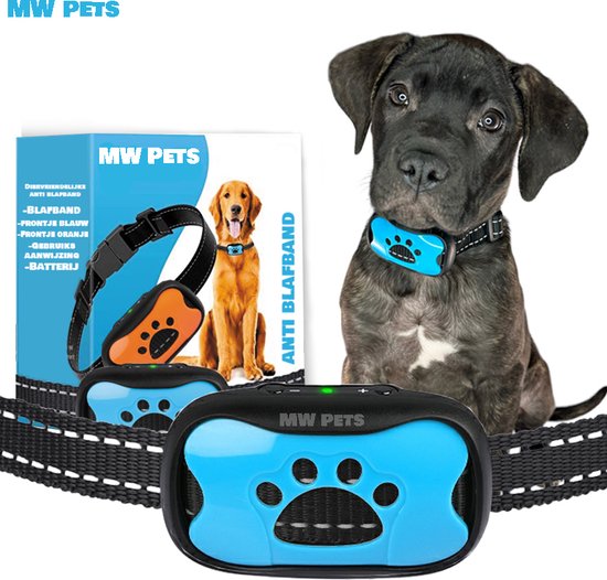 MW Pets® Anti Blafband Voor Honden Blafband Anti Blaf Apparaat Blafband Zonder Schok - Diervriendelijk