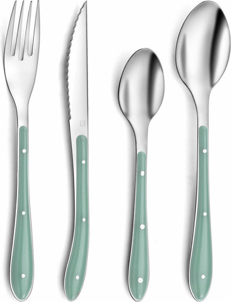 Bestek Amefa Bistro Groen Metaal (24 pcs)