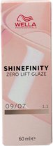 Permanente kleur Wella Shinefinity Nº 09/07 (60 ml)