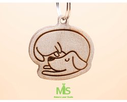 Houten sleutelhanger/ sleutelhanger hond/ Gepersonaliseerde hondenpenning, gepersonaliseerde kattenpenning, Custom Pet Naam Tag, Puppy/ honden penningen/ naam tag voor hond/ naam tag voor kat Id Tag/ serie van getekende honden