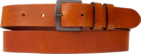 Presly & Sun Heren - Leren Riem - 90 cm - Cognac - 35-45