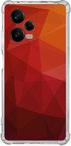 Shockproof Case geschikt voor Xiaomi Redmi Note 12 Pro Polygon Red