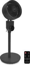VONROC BREEZE Ventilator - fluisterstille vloerventilator - 88cm - Incl. afstandsbediening - 3 snelheden - zwenkfunctie - 180° kantelbaar - zwart