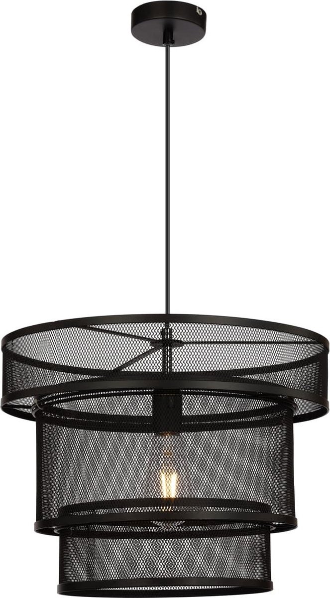 Industriële hanglamp mat zwart - Chloe