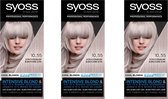 Syoss 10-55 Ultra Platinum Blond Haarverf - Voordeelverpakking 3 Stuks