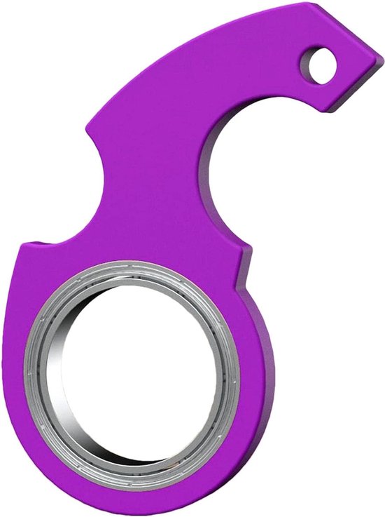 Cazy Spinner Sleutelhanger Fidget Ring - Ninja Spinner - Sleutelhanger - Keychain Fidget Toy - Anti-angst - Paars