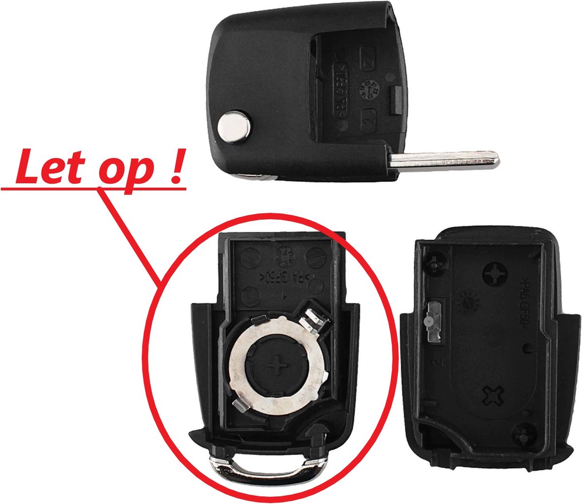 Boîtier de clé de voiture 2 boutons adapté à la clé de voiture