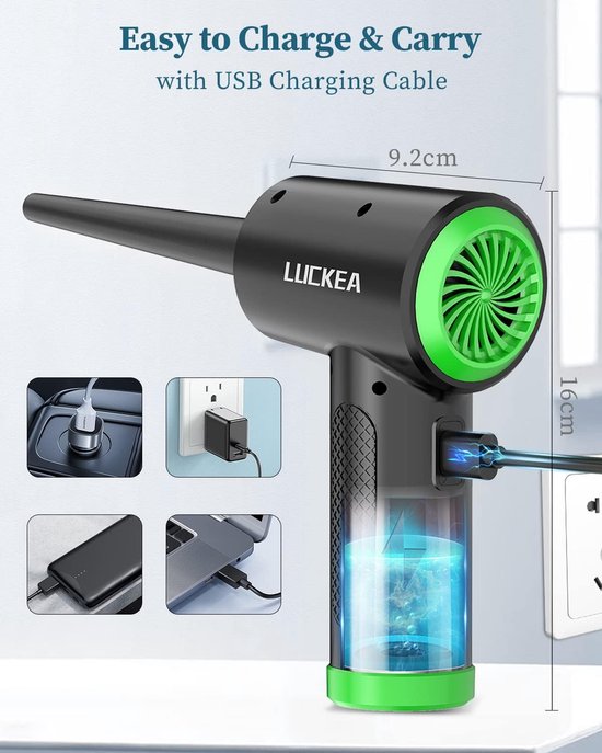 LUCKEA Pulvérisateur d'air électrique pour PC - Dépoussiéreur à