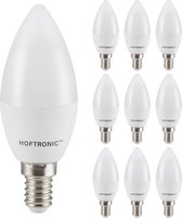 HOFTRONIC - Pack économique 10 Lampes LED E14 - 2,9 Watt 250lm - Remplace 35 Watt - Lumière blanche lumière du jour 6500K - Petit culot - C37 Bougie petit culot