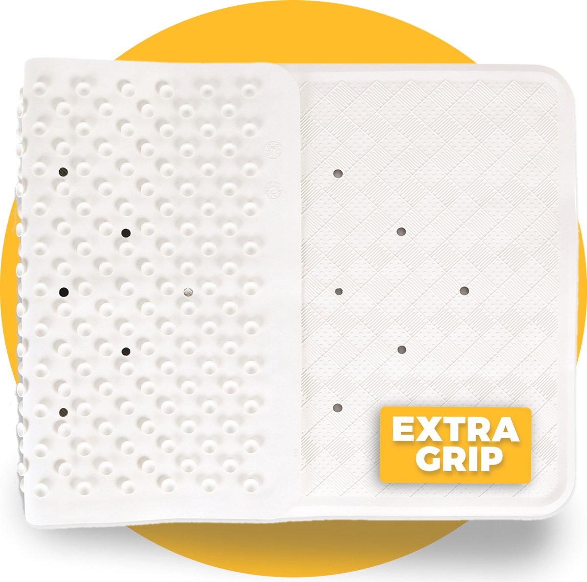 Badmat wit antislip mat 40 x 70 cm - Pasper - douchemat - voor bad en douche