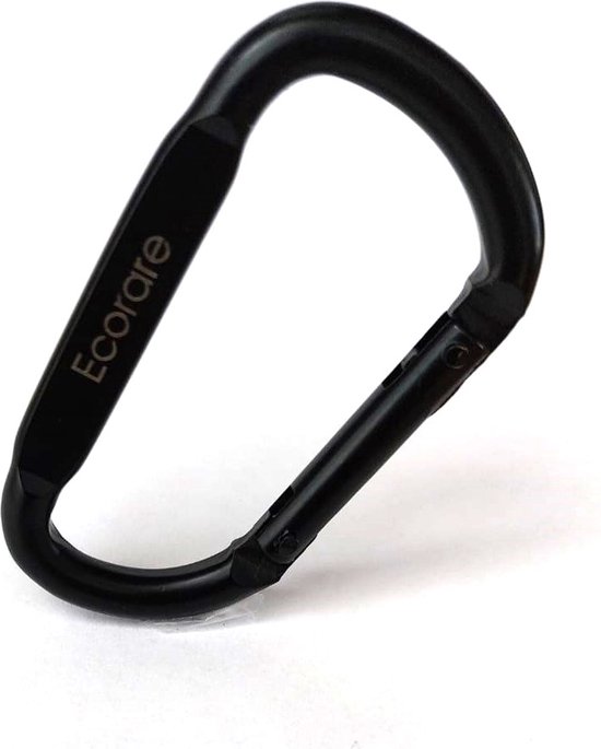 Karabiner 6 cm - 6mm - Standaard - Zwart - Carabiner - Karabijnhaak - Musketonhaak