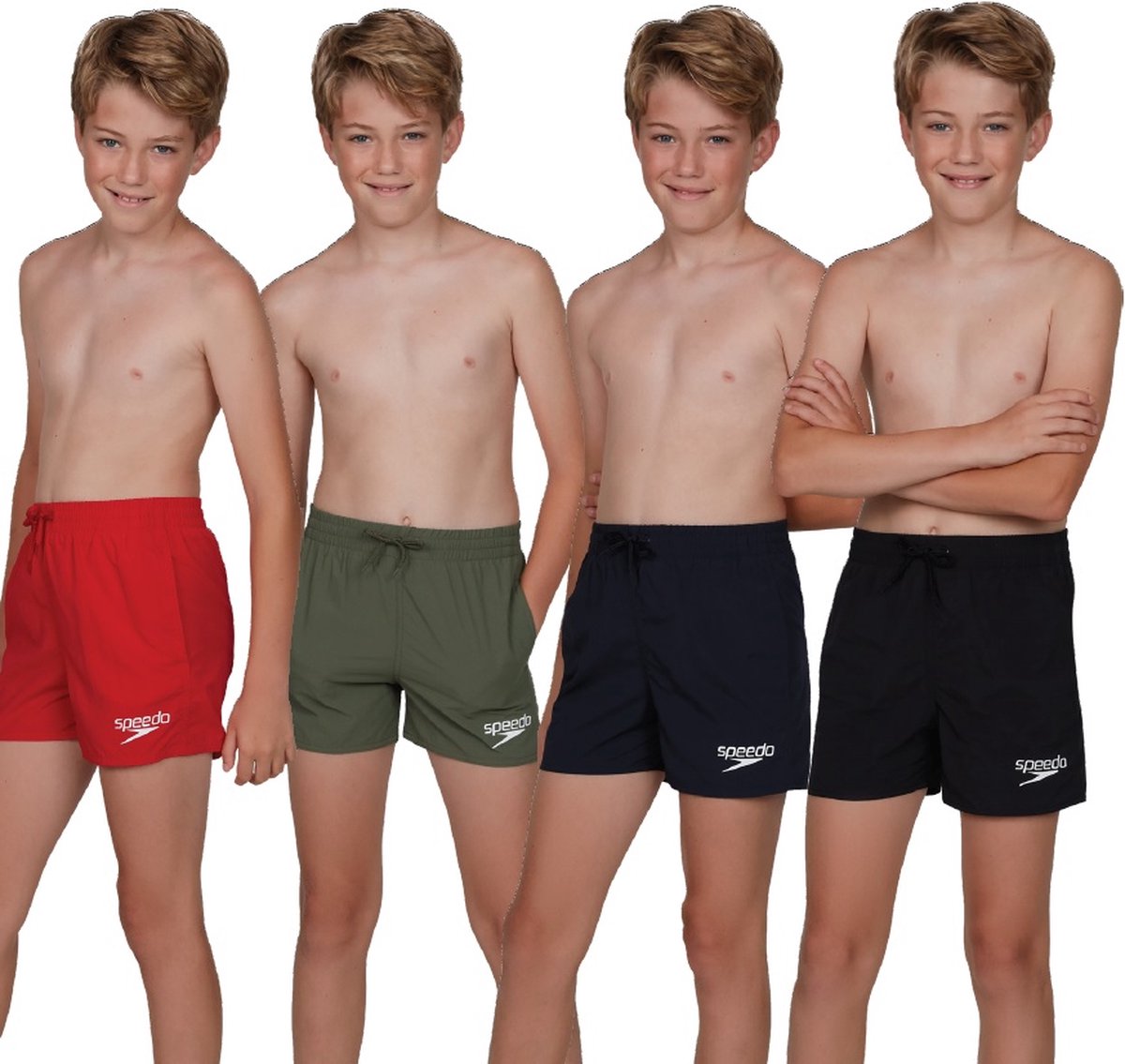 Speedo Junior Essential 13" Watershort Jongens - Rood — afbeelding 13