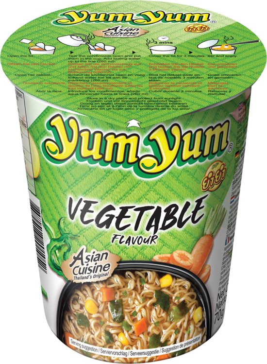 YumYum - Nouilles Instantanées Légumes/Végétaux - Soupe de Nouilles - 12 x  70 gr