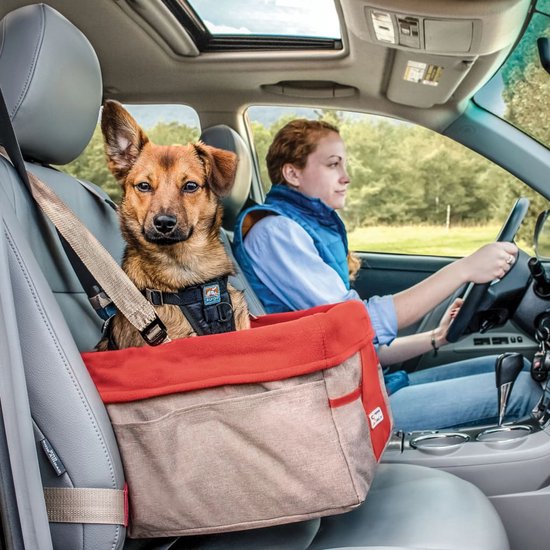 Kurgo - Heather Booster Seat - Nutmeg - autostoeltje voor de hond - veilig reizen - levenslange garantie