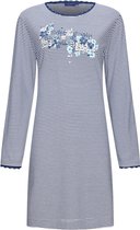 Pastunette - Dames Nachthemd Kendra - Blauw / Wit Gestreept - Katoen - Maat 48