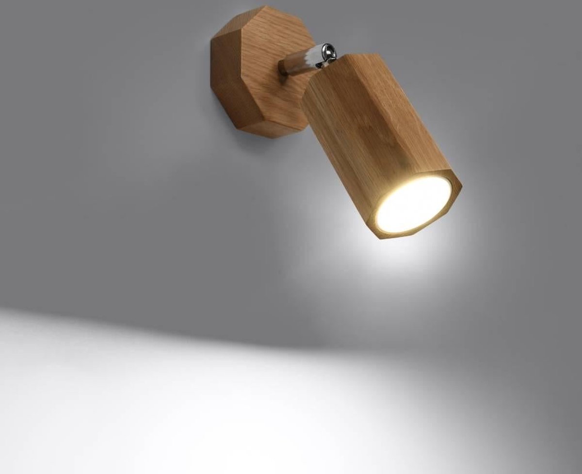 Sollux Lighting - Wandlamp ZEKE eiken