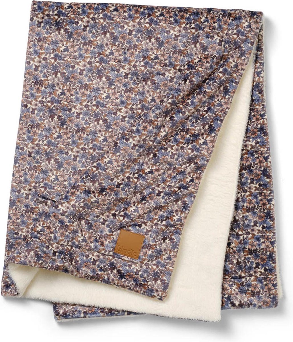Elodie Pearl Velvet baby deken - Wiegdeken - Dekentje baby - Babydeken - Dekentje - 100 cm x 75 cm - Blue Garden