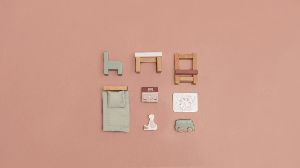 Little Dutch - Aanvulset Poppenhuis - Kinderkamer FSC — afbeelding 3
