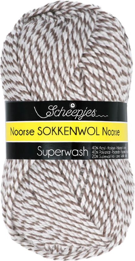 NAVIRES MARKOMA EN LAINE NORVÉGIENNE 6850 Marron / Blanc. PACK DE 10 AMPOULES à 100 GRAMMES. INCL. Crochet digital gratuit et tachymètre en tricot