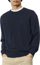 Marc O'Polo regular fit pullover - heren trui katoen met O-hals - donkerblauw (middeldik) - Maat: M