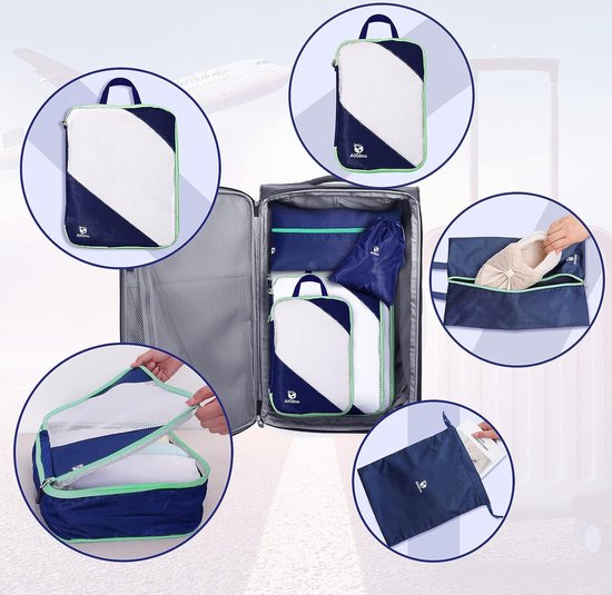 ONYX 7-delige Packing Cubes Compression Set incl. schoenenzak of waszak