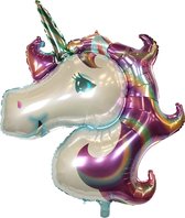 Eenhoorn Helium Ballon Verjaardag Versiering Unicorn Ballon Decoratie Feest Versiering 110 Cm Met Rietje – 1 Stuk