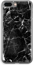 Case Company® - Hoesje geschikt voor iPhone 8 Plus hoesje - Zwart Marmer - Soft Cover Telefoonhoesje - Bescherming aan alle Kanten en Schermrand