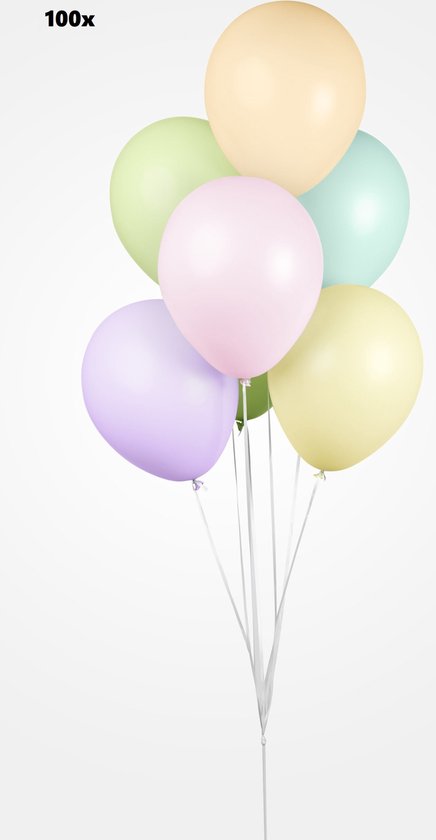100x Ballon de Luxe mélange pastel couleurs 30cm - biodégradable - Festival  party fête... | bol.com