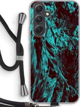 Case Company® - Hoesje met koord geschikt voor Samsung Galaxy A54 hoesje met Koord - Ice Age - Telefoonhoesje met Zwart Koord - Bescherming aan alle Kanten en Over de Schermrand