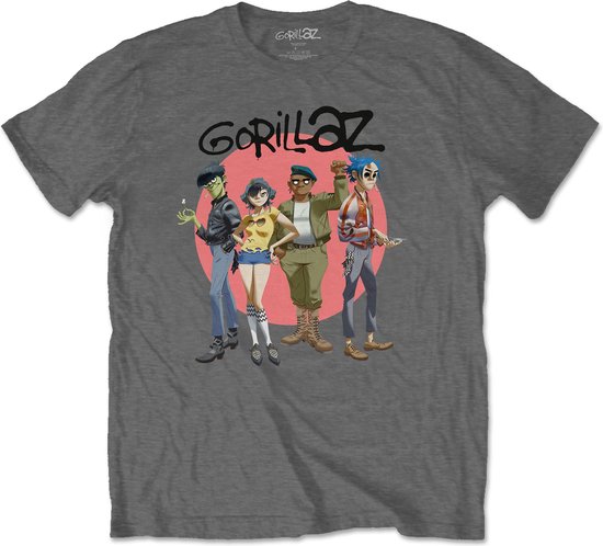 Gorillaz shirt – Group Circle maat 2XL