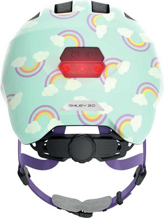 Abus Kinderhelm Smiley 3.0 M Led Blue Rainbow van ABUS — afbeelding 4