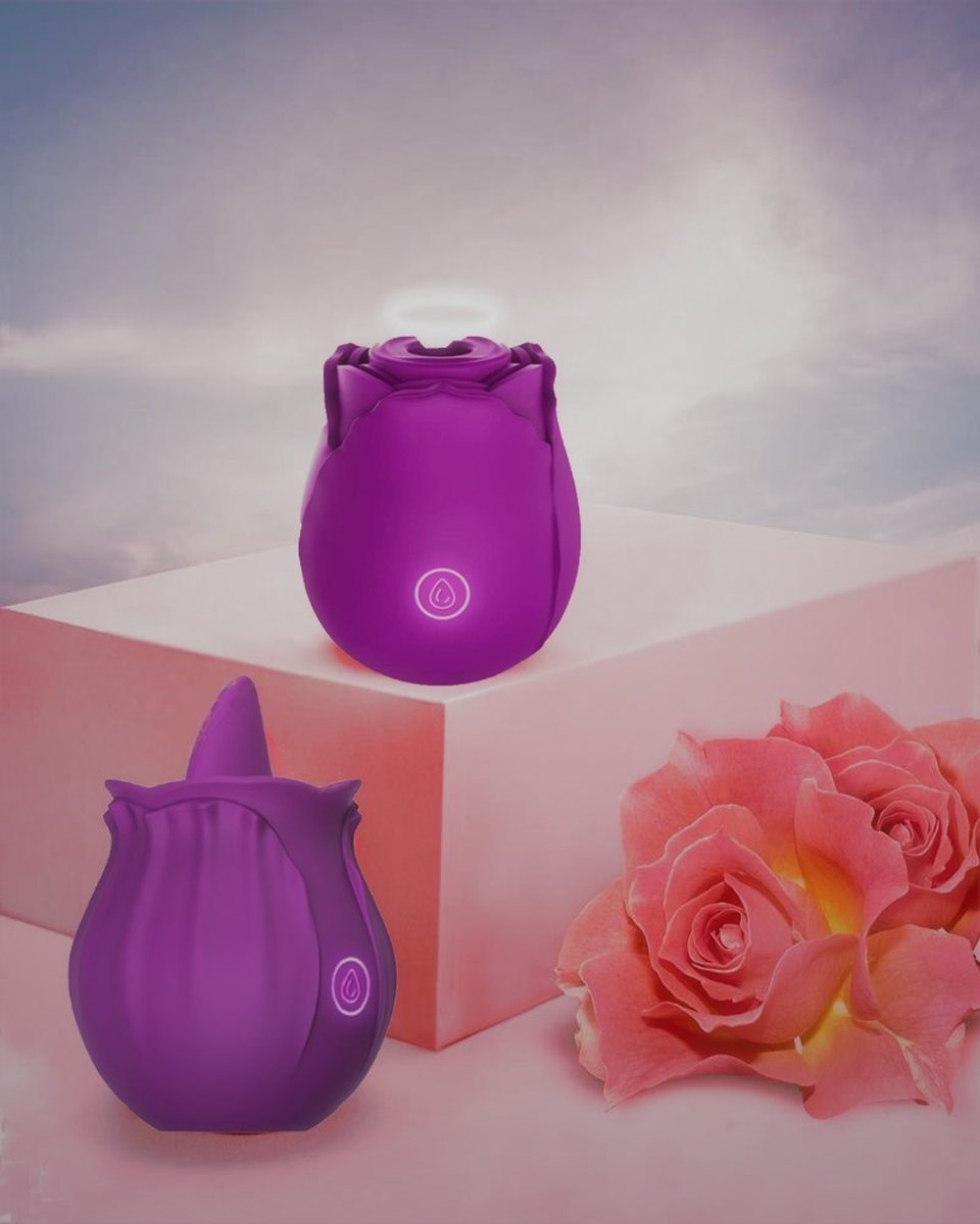 Erodit® Oral Pleasure cadeau geschenkset- 2 Vibrators voor vrouwen - Zuig vibrators voor vrouwen- Tong vibrator- Lik vibrator voor clitoris- verschillende modes– Cadeau voor Vrouw- Erotiek- Seksspeeltjes voor vrouwen