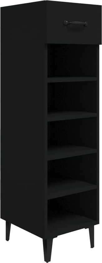 vidaXL-Schoenenkast-30x35x105-cm-bewerkt-hout-zwart