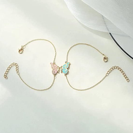 ieron 2 stuks BFF-armbanden bijpassende vlinderarmbanden handgemaakte