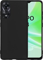 Hoesje Geschikt voor OPPO A78 5G Hoesje Siliconen Case - Hoes Geschikt voor OPPO A78 Hoes Siliconen - Zwart