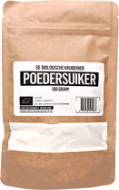 De Biologische Kruidenier Poedersuiker - Biologisch - 100gr - icing sugar - bloemsuiker - hersluitbare zak