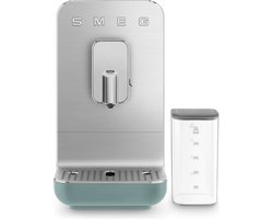 SMEG BCC13EGMEU Volautomatische Espressomachine - Geïntegreerd Melksysteem - Koffiemachine met Bonenmaler - 19 Bar - Thermoblock - Bean-to-Cup - 9 Koffie- & Melkspecialiteiten - Collezione - Mat Emerald Green